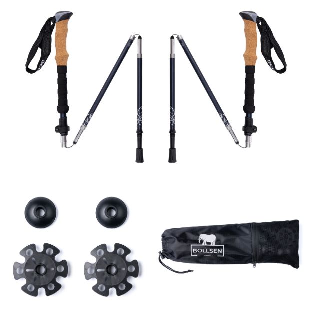 Irypulse Bâton Trekking Aluminium Aéronautique Télescopique Anti-choc - Réglable 50-110cm, Pointe Carbure, Violet